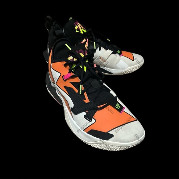 Jordan Why Not Zer0.3 SE Mens Basketball Shoes Orange/Black/White Size 13 Mesh - Picture 3 of 10